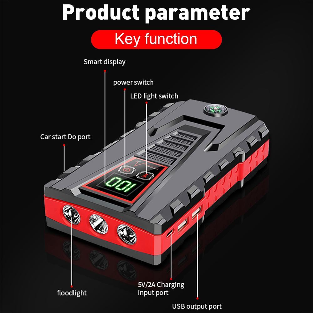 Car Battery Jumper Starter 99800mAh Car Jump Starter Booster Jumper Box Power Bank Battery Charger Portable, 5000A Peak Portable Jump Starter Box (Up to 6L Gas/4L Diesel Engines) for 12V Car Automobiles Lithium Battery Booster Pack with Power Bank Charger Car Battery Jumper Starter 99800mAh Car Jump Starter Booster Jumper Box Power Bank Battery Charger Portable, 5000A Peak Portable Jump Starter Box (Up to 6L Gas/4L Diesel Engines) for 12V Car Automobiles Lithium Battery Booster Pack with Power Bank Charger