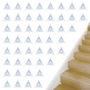 Stair Dust Corners, Inside Triangle Guard Decorative Anti-Dirty Corner Protector Dustproof for Drawer Furniture Cabinet Wardrobe Wooden Steps Dead Corner(Clear 100PCS)