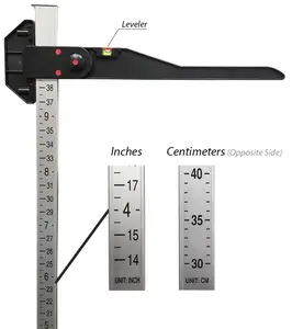 212 MAIN 279 Retractable Foldable Aluminum Mini Horse Measure Stick - Accurate In/cm Equestrian Ruler Tool for Equestrian Sports, Outdoor Recreation