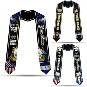 Personalized Honduran Graduation Sash Gift, Custom Honduras Graduation Stole Class of 2025, Honduran American Flag Graduation Sash 2025