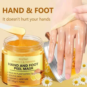 VC & Turmeric Hand & Foot Masks - Brighten Skin Tone, Remove Dead Skin, Smooth & Soften, Deep Moisturizing Care, Gentle Skincare