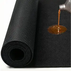 Heavy Duty Oil Spill Mat for Garage Floor, Extra Thick Absorbent with Anti-Slip Rubber Backing, Reusable Under Car Leak Pad (3 * 5FT)
