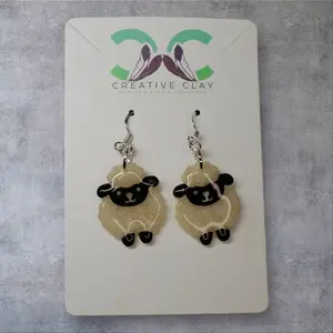 Mini Dibé (Sheep) Earrings | Navajo Symbol of Life, Balance & Sustenance | .925 Sterling Silver Hooks or Studs