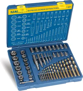 49 count Screw Extractor Bolt Extractor Set, Left Hand Drill Bit Set, Easy Out Multi-Spline Stripped Bolt Remover for Broken Rusted Nuts  Screws