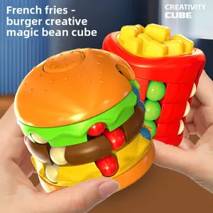 French fries, magic beans, hamburgers, Rubik's Cube, stress relieving fingertip gyroscope, new and unique rotating ball ball puzzle toy for children