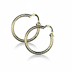 Small Hoops with Cuts - Elegant Twisted Design for Everyday Wear