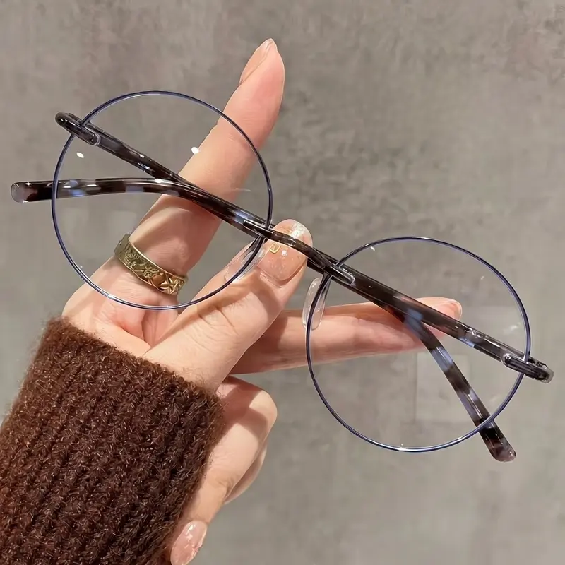 Vintage Metal Round Frame Reading Glasses, Eyeglasses, Lightweight Fine Frame, Blue Light Blocking Lenses, Daily/commute/office Use
