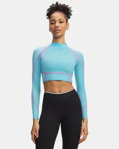 Under Armour HeatGear® Elite Women's Crop Mock Long Sleeve