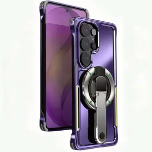 for Samsung‌ galaxy S26 Ultra Drop Triple Protection Phone Case Ultra-Durable Aluminum Alloy Shockproof Premium metal frame, ultra-strong magnetic ring, adjustable kickstand. Perfect for hands-free viewing, editing, and gamin