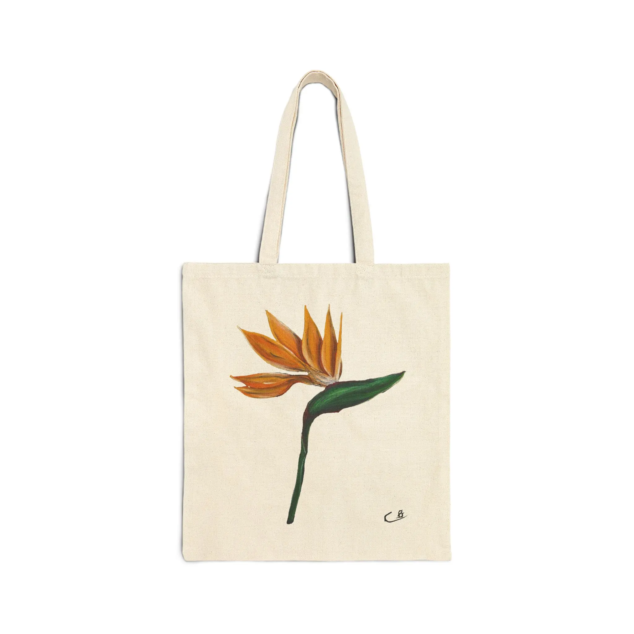 Mouth Painted Bird Of Paradise Canvas Tote Bag