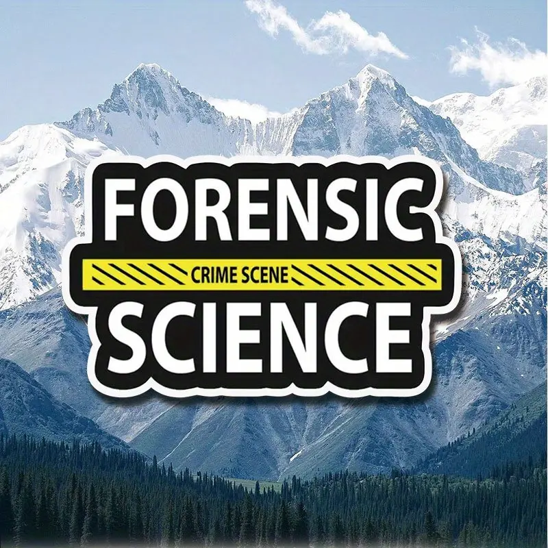 Forensic Science Waterproof Polyester Car Stickers, Crime Scene Theme Stickers, Durable Outdoor Adhesive, Suitable for Jeeps and Vehicles