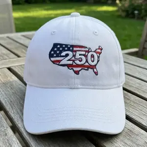 USA 250th Anniversary Embroidered Hat, America 250 Semiquincentennial Baseball Cap, US Flag Map Dad Hat, Patriotic Gift, 1776-2026 Hat