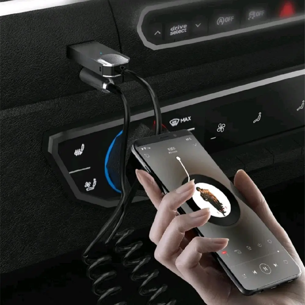 3.5mm AUX Car Adapter Hands-Free Call BT5.0 Wireless Car Receiver for Bluetooth Car Audio Car Phone Charger