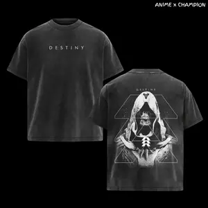 COLLECTION Destiny 2 Vintage Washed Tee – Oversized Graphic T-Shirt, Heavyweight Retro Streetwear Cotton, Perfect for Fans of Movies, TV Shows, Art, and Epic Sci-Fi Poster-Inspired 7