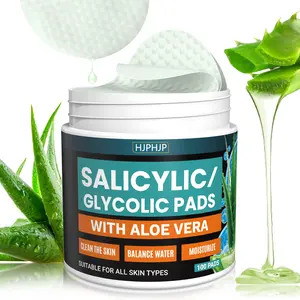 Salicylic Acid Pads, Glycolic Acid Pads, Glycolic Pads For Face， Clean Skin, Balance Water & Oil, Moisturize，Unclog Pores, Exfoliate Dead Skin, Soothe With Aloe ， Gentle Enough For Daily Use. 100 Pads – Your All-In-One Toner Pad