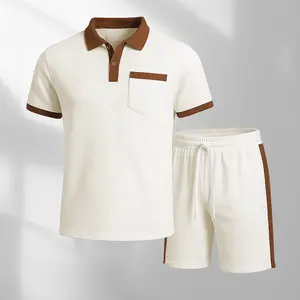 Men's Short Sleeve T-Shirt And Drawstring Shorts Set, Menswear, Casual Athletic Short Sleeve Top & Shorts For Summer, Men's Clothing For Daily Wear, Sportswear Indoor Outdoor, Tracksuit, Athleisure Summer Clothes