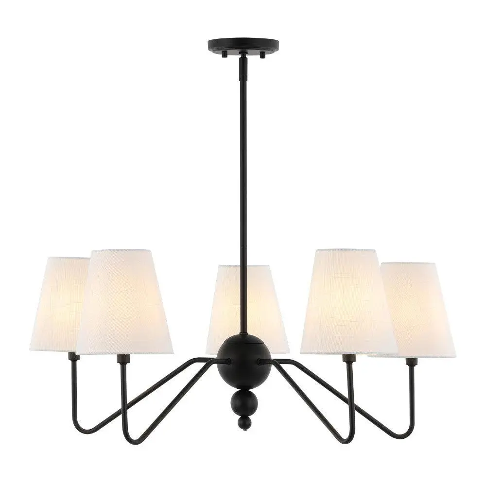 JONATHAN Y Skylar 5-Light Classic Minimalist Iron Inverted Gourd LED Chandelier; for Living Room, Bedroom, Kitchen, Office