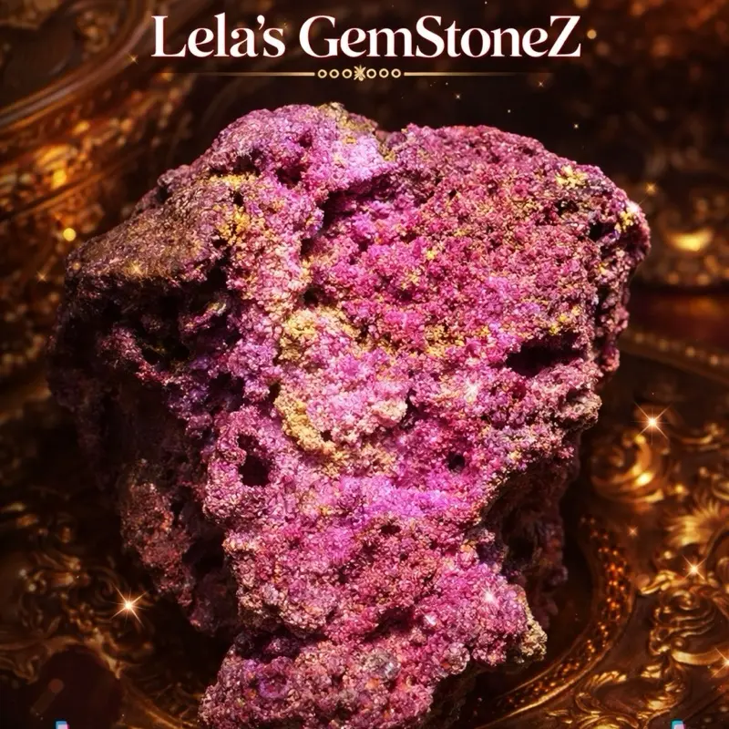 Pink Druzy Crystal Cave Cluster crystals Intention-Powered Natural
