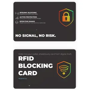 [2-Pack] RFID Blocking Cards - SafeCard Shield for Credit, Debit, and  card protector - Slim Wallet Protector for Men & Women