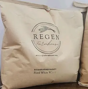 Hard White Bread Flour - Fresh Milled, 25lbs, Regenerative Soil Tested, Chemical Free, Baking Flour