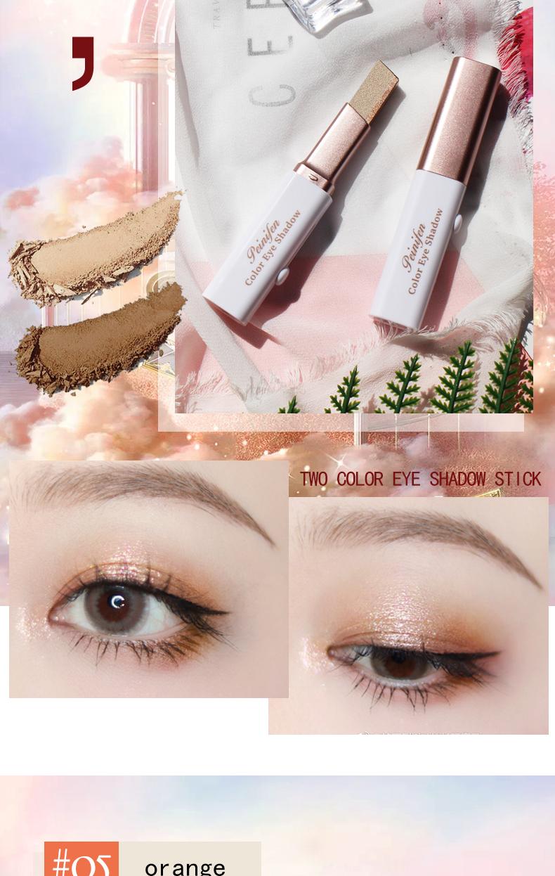 6pcs/set Pearlescent Two-color Eyeshadow Stick - Pearlescent Polarized Design, Waterproof and Smudge-proof, Smooth Application, Long-lasting Smoky Eyeshadow Pen, Suitable for Daily and Party Looks, Glitter Shimmer Eyeshadow