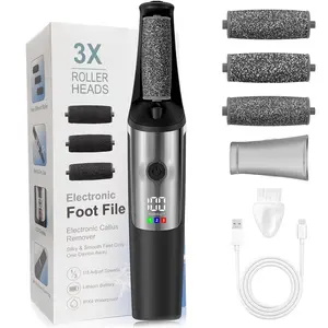Electric Foot File, Rechargeable Foot Callus Remover, Portable Foot Care Tool, Professional Home Pedicure Device for Dry Skin, Cracked Heels, Rechargeable Pedicure Tools