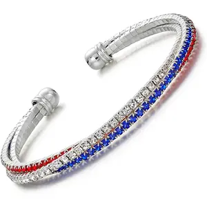 2026 NEW IDesign USA American Flag Bracelet Decorations Gift Red Blue White Bracelet Patriotic 4th of July Independence Day