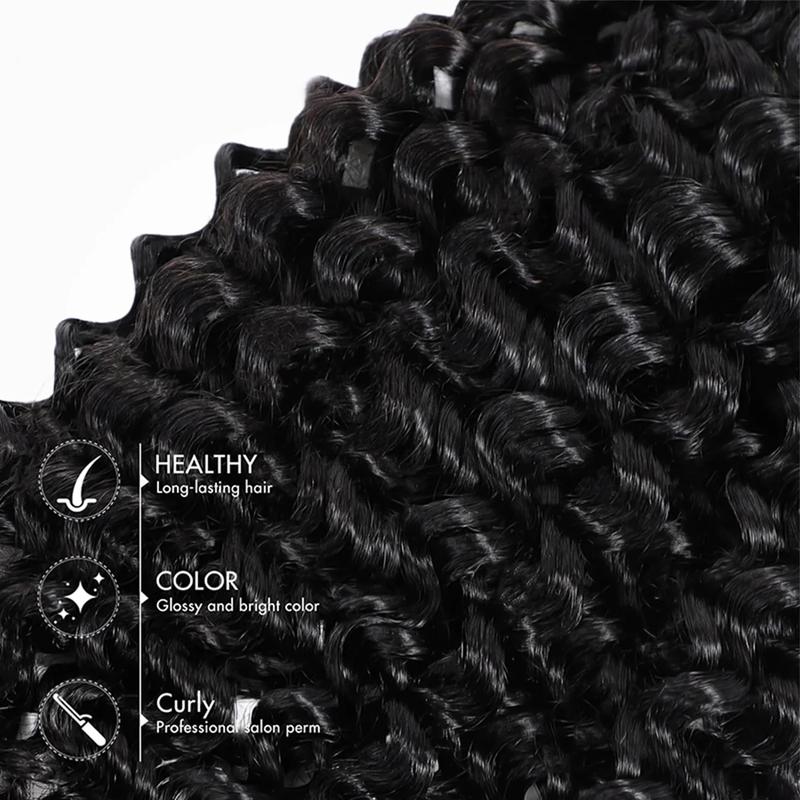 ISEE 1 Pcs/50g Natural Black & Highlight Brown Color Deep Curly & Afron Curly Bulk Hair Extensions For Braiding Deadlock Human Hair #TikTokShopHolidayHaul