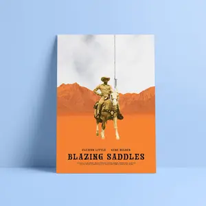 Blazing Saddles Minimal Movie Poster Giclee Print