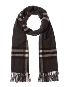 Burberry Wide Check Cashmere Scarf