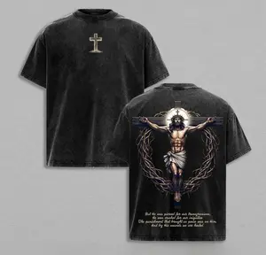 valentine shirts Jesus Crucifix Cross T-Shirt Washed | Hoodie Washed | He Died For Our Sins Bible Verse Tee | Christian Faith Streetwear | Religious Vintage Shirt | Glory Threads Gospel Clothing