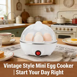Electric Egg Cooker: Cooks Up to 7 Eggs for Hard Boiling, Poaching, Scrambling, Or Making Omelets, Featuring an Automatic Shut-Off for Convenience, Perfect for Gifting on Thanksgiving, Christmas, Birthdays, Or Other Special Occasions