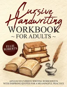 Cursive Handwriting Workbook for Adults: Advanced Cursive Writing Worksheets with Inspiring Quotes for a Meaningful Practice