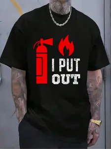 100% Cotton Funny I Put Out Fireman Shirt Fireman Shirts For Men T-Shirt Women's Men's Graphic Tee Crew Neck summer vacation Tops