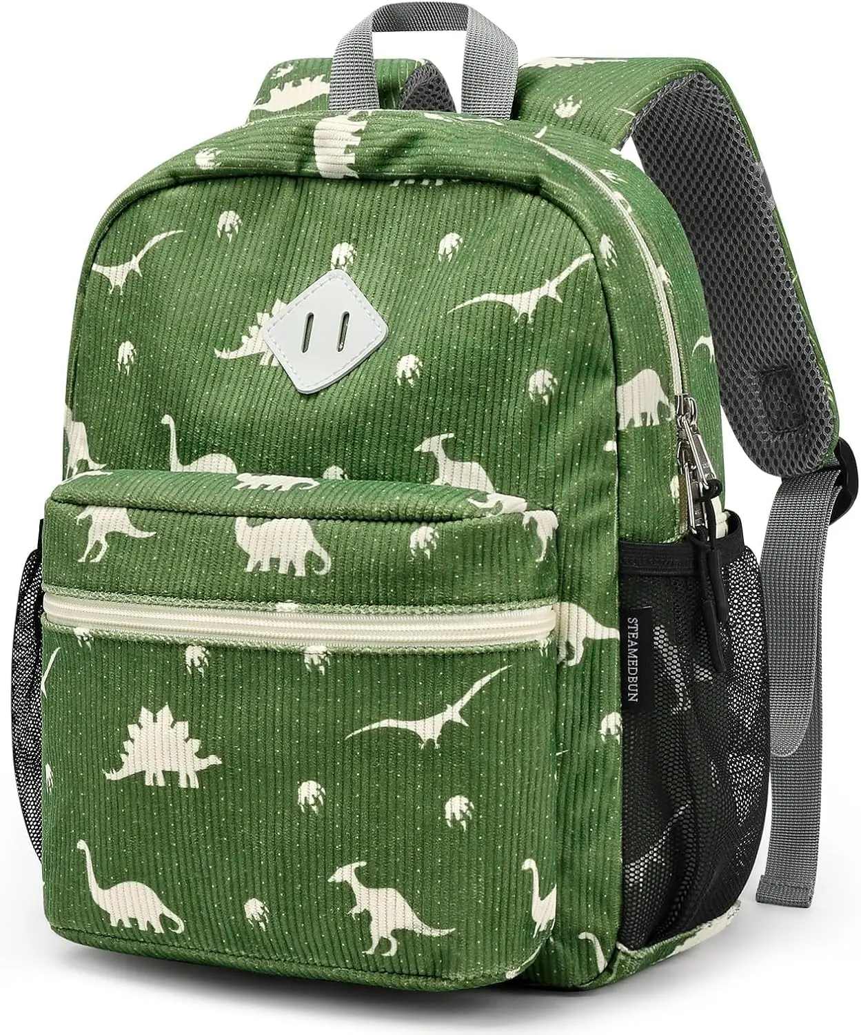 Corduroy Toddler Backpack for Boys Girls 2-4, Kids Preschool Backpack for Kindergarten - Dinosaur