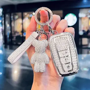 for Toyota Key Fob Cover with Lanyard, Car Key Case Protection for 2018-2022 Camry RAV4 Highlander Avalon C-HR Prius Corolla GT86 Smart Key Holder