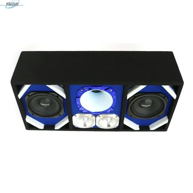 Deejayled TBH6BLUE Despacito Horn Gadget - 2-Way Wired Multi-Port Multi-Speaker Speakers with 2 x 6 in. Brazi Design Audio, Plug & Socket Compatibility