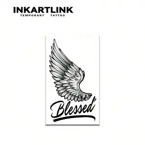 Tattoo, Semi-Permanent Tattoo, Angel, Temporary Tattoo, Long-Lasting, Fake Tattoo, Waterproof, Authentic Tattoo Appearance, Plant-Based