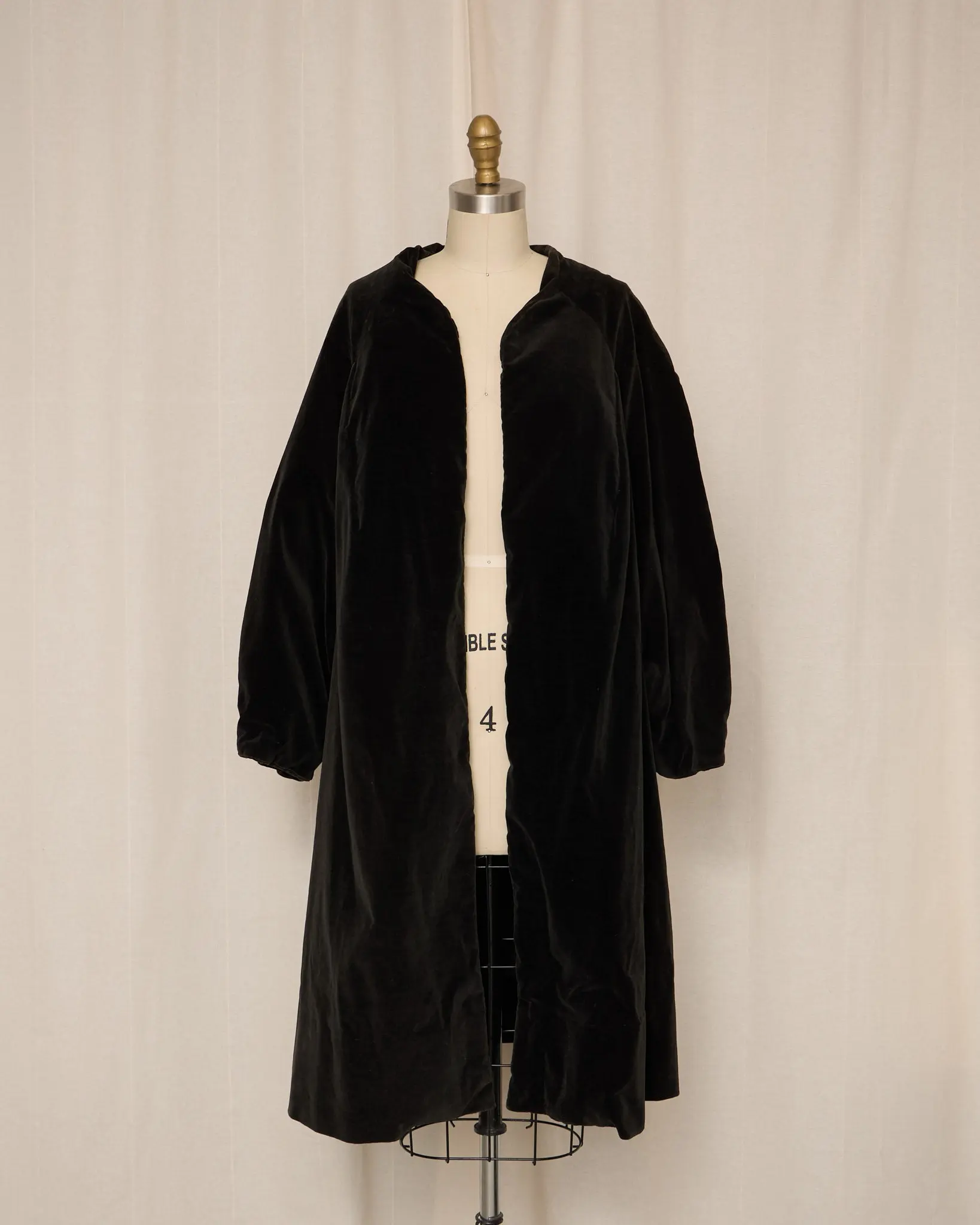 Velvet Grey Cocoon Coat