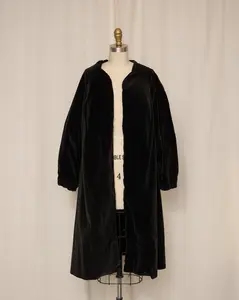 Velvet Grey Cocoon Coat