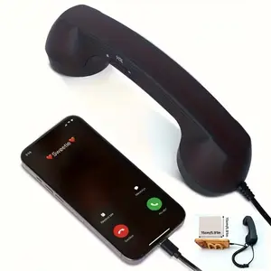 New Type-C Direct Insert Phone Retro Microphone, C Port Plug-In No Adapter, External Phone Earpiece Ergonomic Design, Mobile Accessories