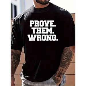 100% Cotton Prove Them Wrong Athlete Sport Gym Motivation T-Shirt Women's Men's Graphic Tee Causal Tops Fashion