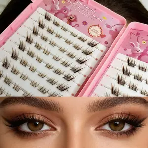 Glue Free Brown Cluster Lashes 120pcs | Warm Fox Eye | Voluminous | 5 Min DIY | Eyelash Extensions