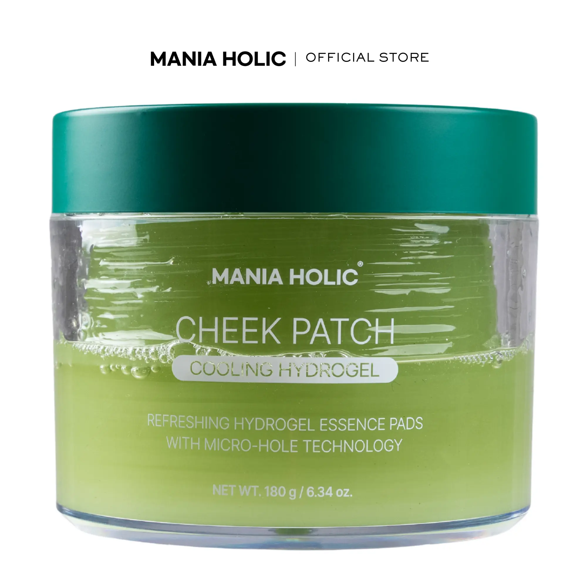 [Mania Holic] Cheek Patch | Hydrogel Toner Pads for Hydrating and Cooling Flushed Skin with Green Tea and CICA (60 count)