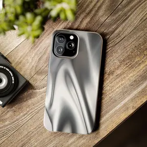 Y2K Liquid Chrome Phone Case Silver Metallic Impact Resistant Gift 13 14 15 16 17 Air Pro Max Punk Grunge