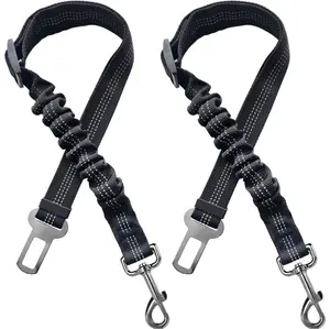 Car Seat Belt Dog Leash, Length Adjustable Pet Safety Leash, Car Safety Leash, Dog Traction Rope, Car Interior Accessories