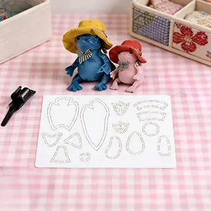 1-Pack DIY Hat Frog Patchwork Sewing Template (with Sewing Finger Cover and Wire Controller) - Durable Handmade Guide for DIY Hat Making, Amateur and Professional Sewing
