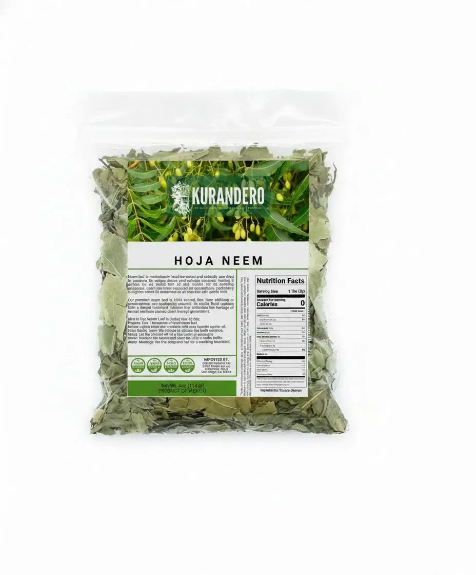 Kurandero Neem Leaf 4 oz - Dried Botanical Leaf for Traditional Herbal Preparations & External Infusions - Sealed for Freshness