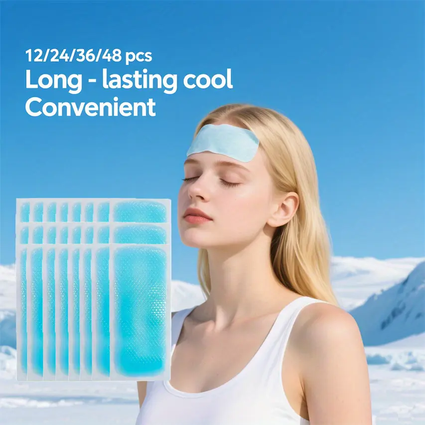 3-Second Cooling, 8-Hour Relief! | 12/24/36/48 Pcs Gentle Cooling Patches for All-Day Comfort