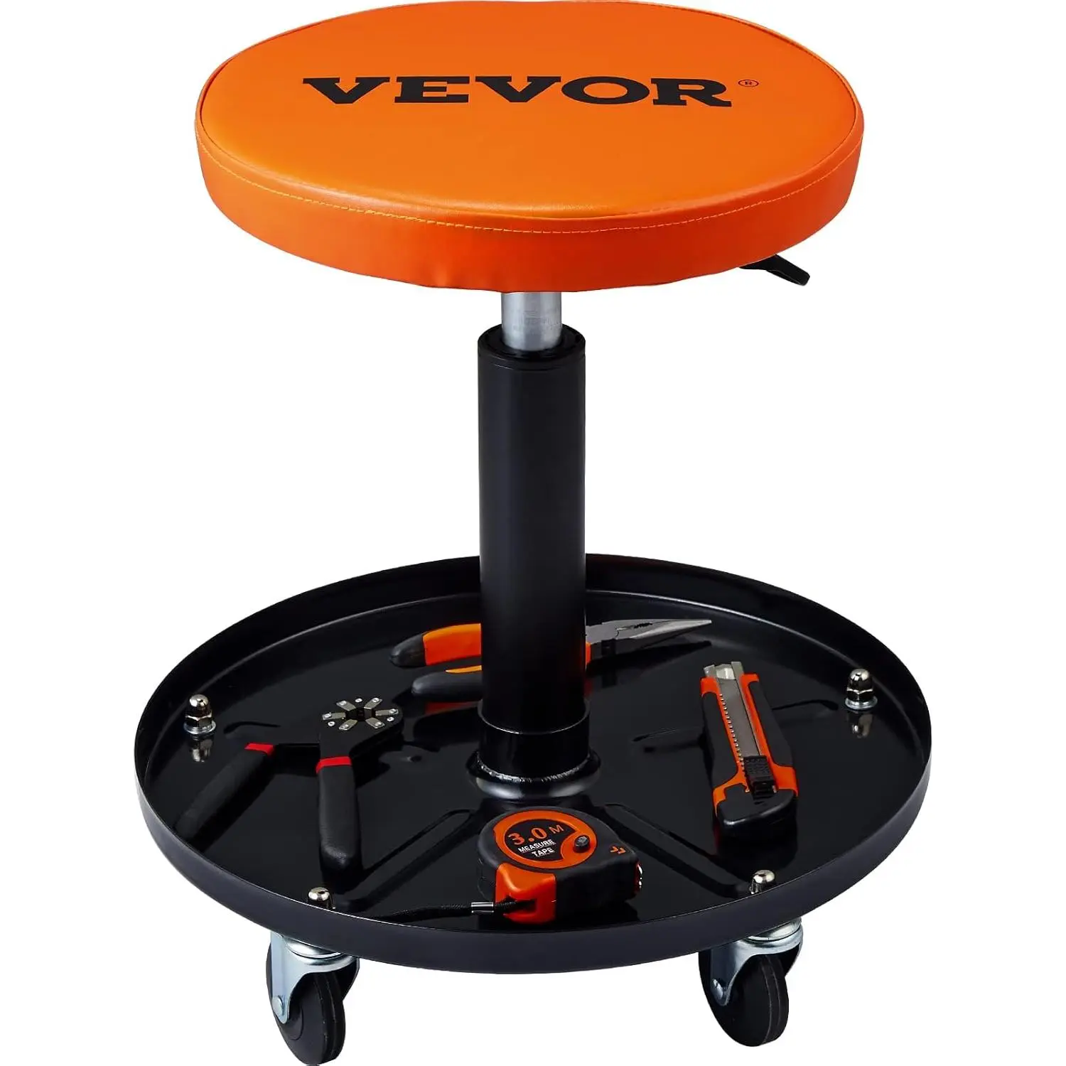 VEVOR Mechanic Stool, 250 LBS Rolling Pneumatic Creeper Garage/Shop ...